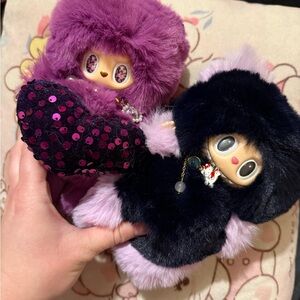 Cute Plush Dolls with Heart Accessory